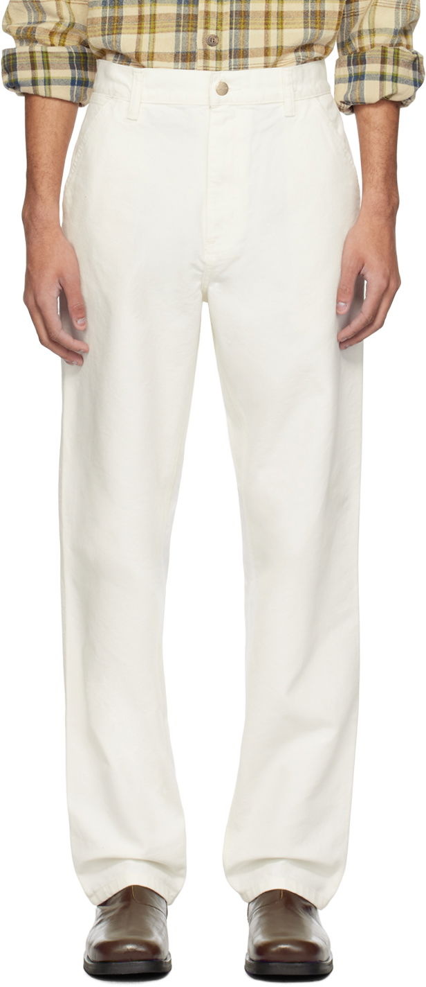 Hlače Carhartt WIP Simple Canvas Trousers Bijela | I031220