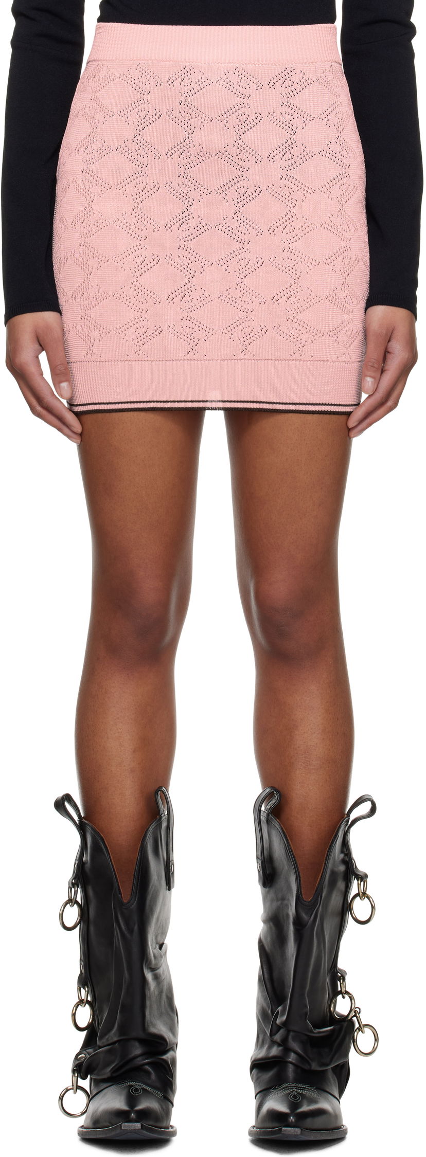 Suknja AMIRI AMIRI 'MA' Quad Miniskirt Ružičasta | AWKNKR1015