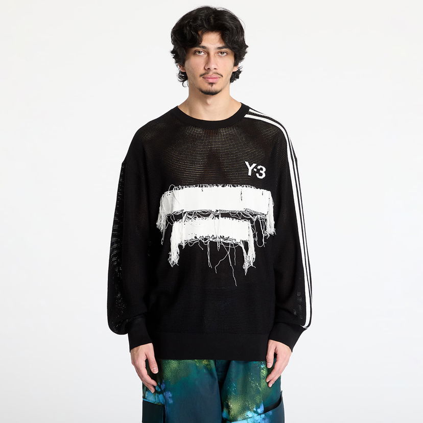 Džemper Y-3 Y-3 Graphic Knit Crew Sweatshirt Crna | JN4873