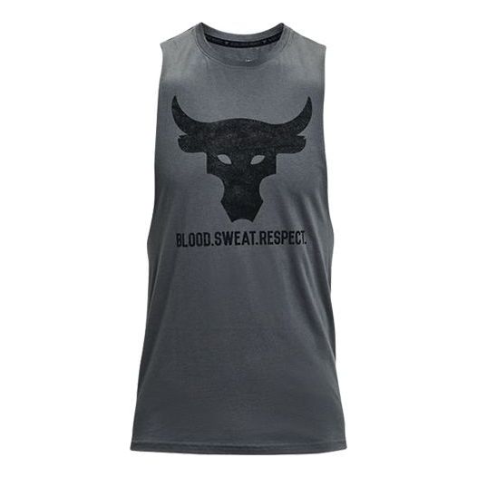 Majica bez rukava Under Armour Project Rock Brahma Bull Graphic Tank Siva | 1361721-012, 0