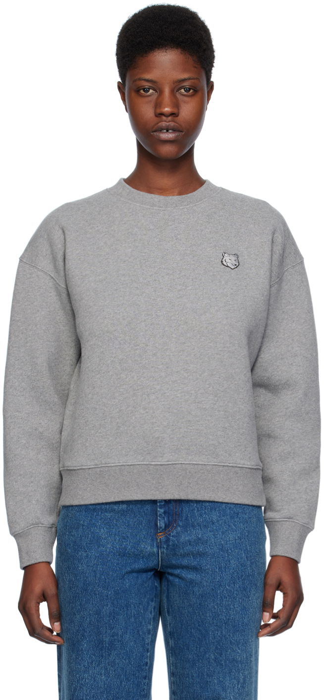 Dukserice MAISON KITSUNÉ Bold Fox Head Sweatshirt Siva | MW00315KM0307