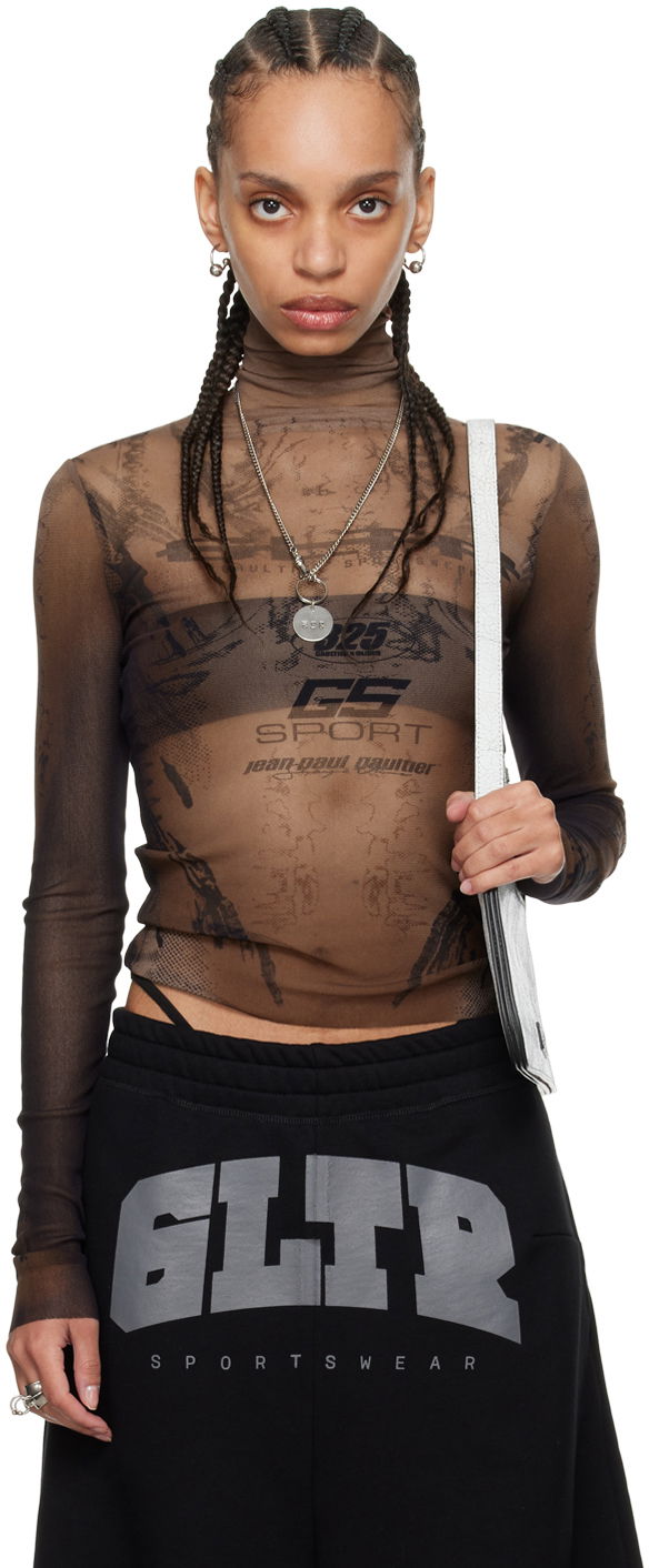 Trenirka Jean Paul Gaultier Jean Paul Gaultier Shayne Oliver Edition 'GS Sport' Turtleneck Top Crna | 24/27-U-TO188-T550-6700