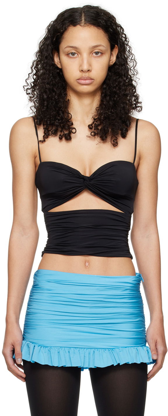 Crop top GUIZIO Guizio Beia Twist Cutout Top Crna | R24110K031