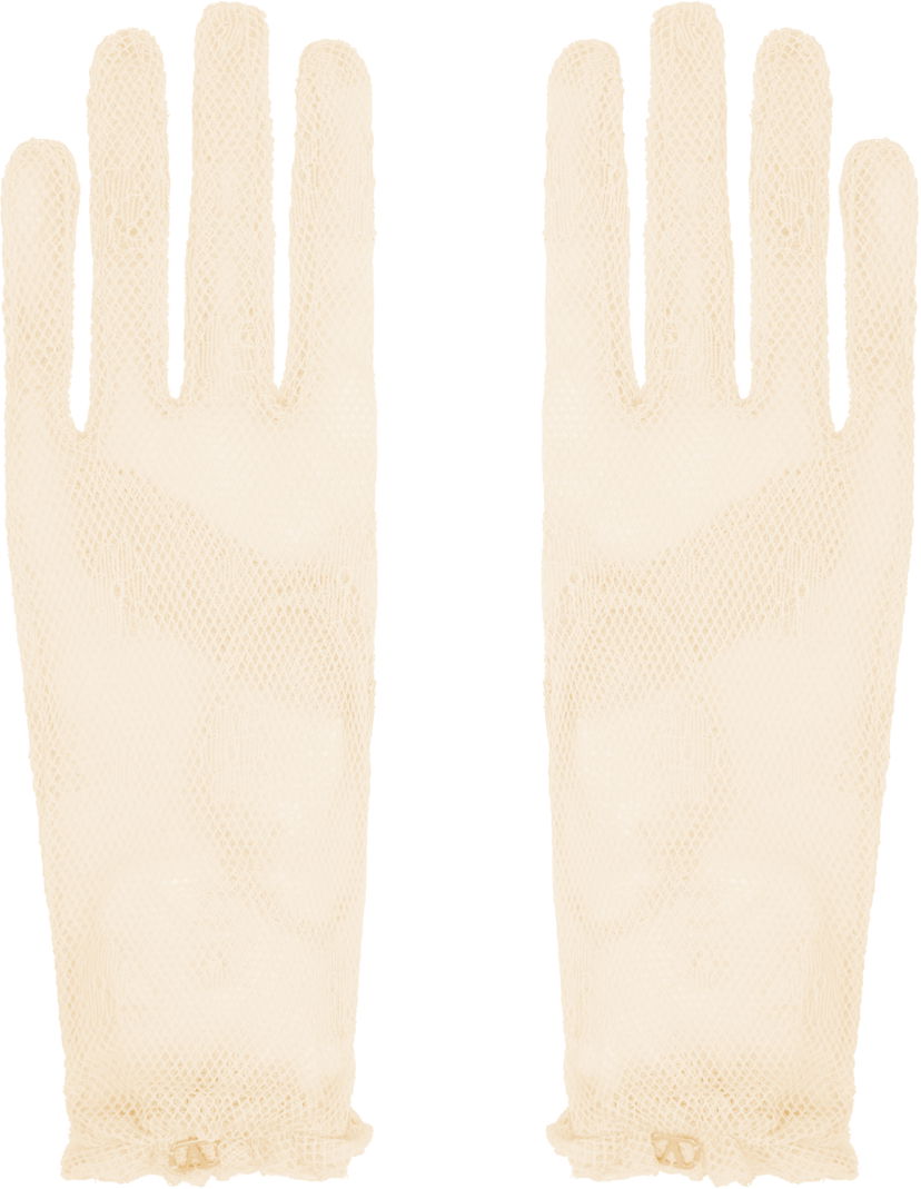 Rukavice Valentino Valentino Garavani VLogo Signature Lace Gloves Bež | 6W0GD00HPNN