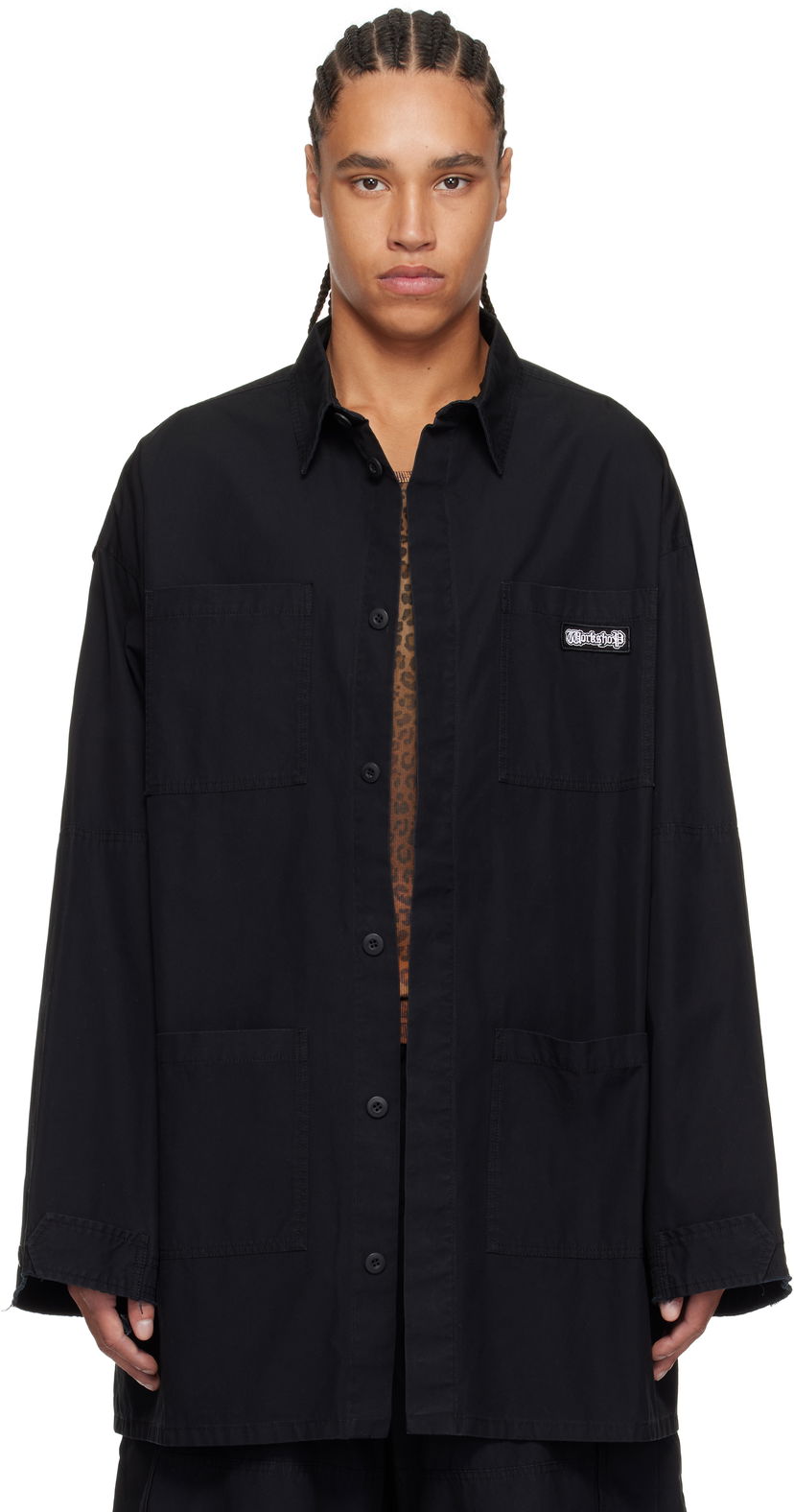 Košulja 032C 032c Intermission Cargo Overshirt Crna | S25-URW-1402-000