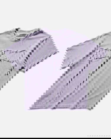 Majica kratkih rukava Ottolinger Ottolinger Distressed Fitted T-Shirt Ljubičasta | 2215014014 PRP, 0