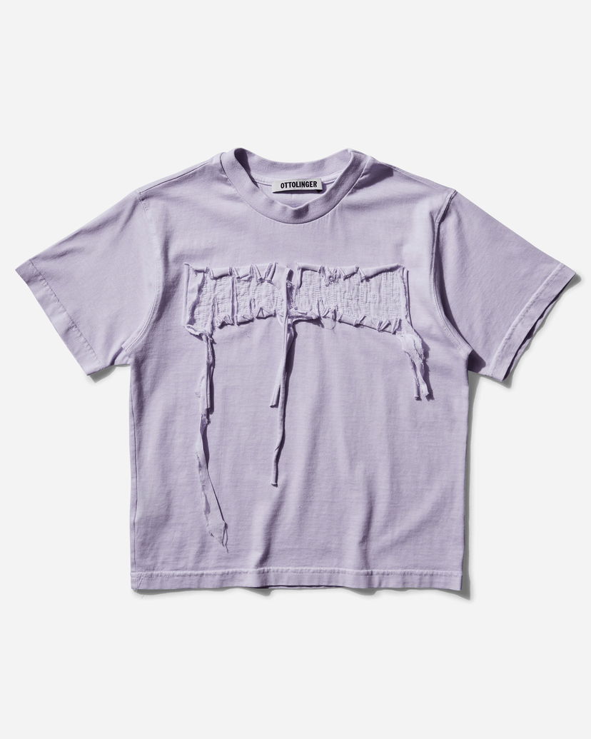 Majica kratkih rukava Ottolinger Ottolinger Distressed Fitted T-Shirt Ljubičasta | 2215014014 PRP