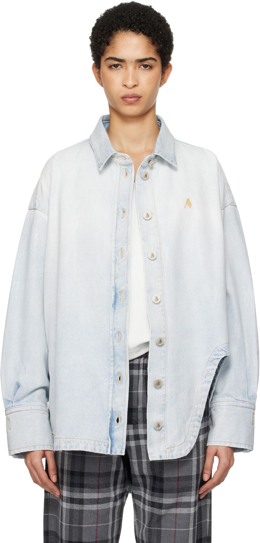Košulja The Attico Attico Diana Denim Shirt Plava | 250WCB00068 DDD085SS