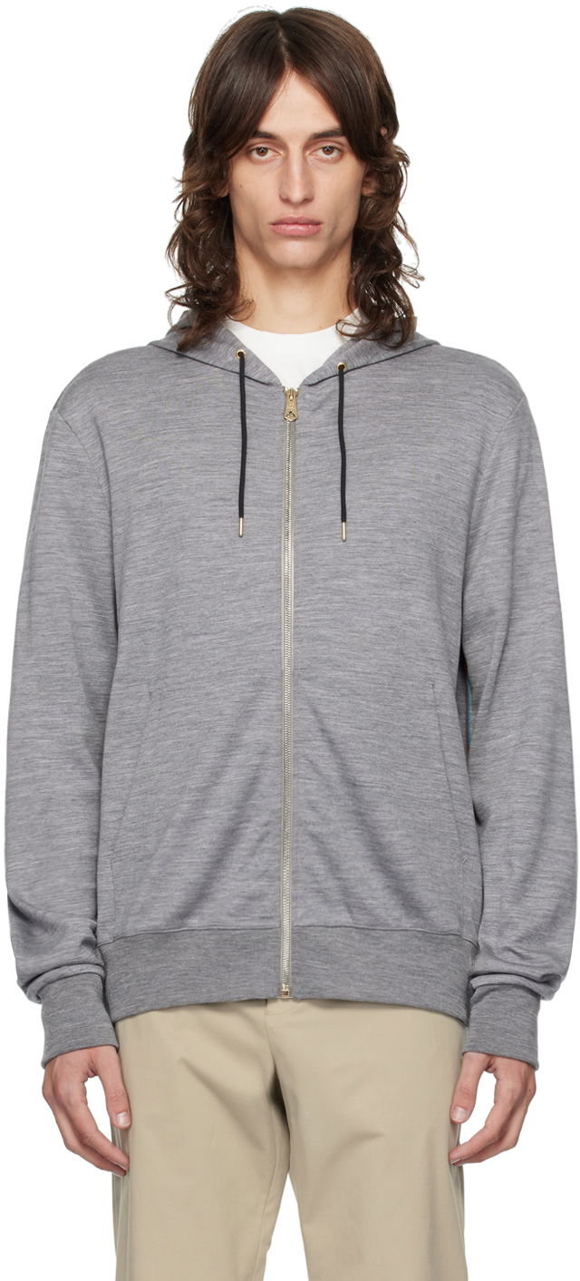 Dukserice Paul Smith Paul Smith Signature Stripe Zip Hoodie Siva | M1R-300S-H00035-72