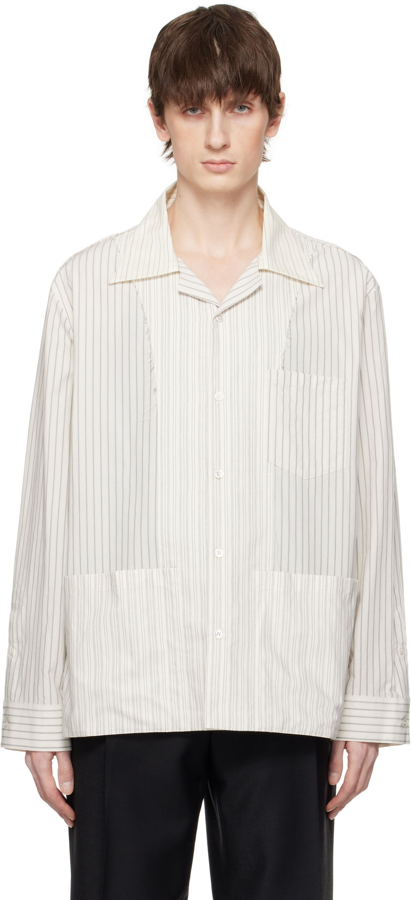 Košulja Maison Margiela Maison Margiela Reconstructed Pinstripe Shirt Bijela | S50DT0047 MTN053