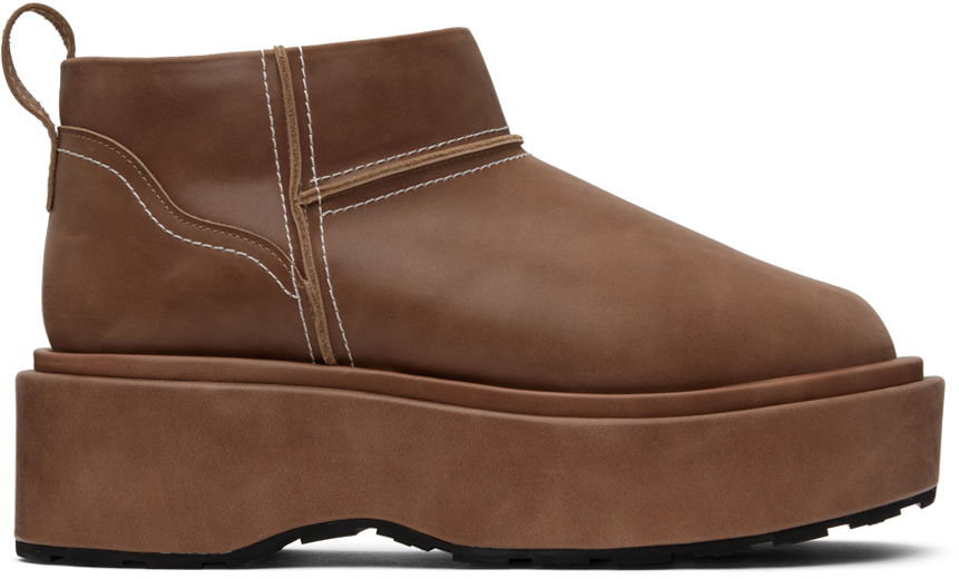 Dodaci We11done We11done Pull-Loop Platform Boots Smeđa | WD-AO1-23-468-W-BR, 0
