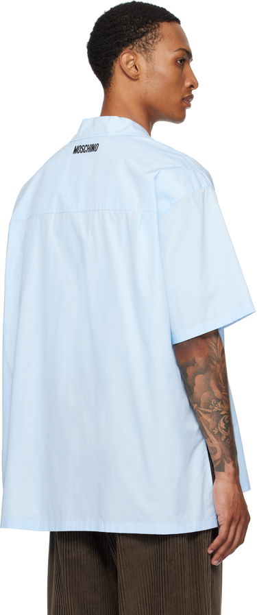 Košulja Moschino Moschino Poplin House Appliqué Shirt Plava | 252ZZ020752351293, 2