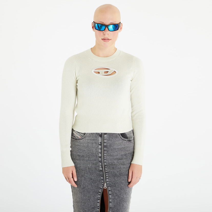 Majice i majice bez rukava Diesel M-Areesa Knitwear Silver Green Bijela | A06712_0KCAE Silver Green