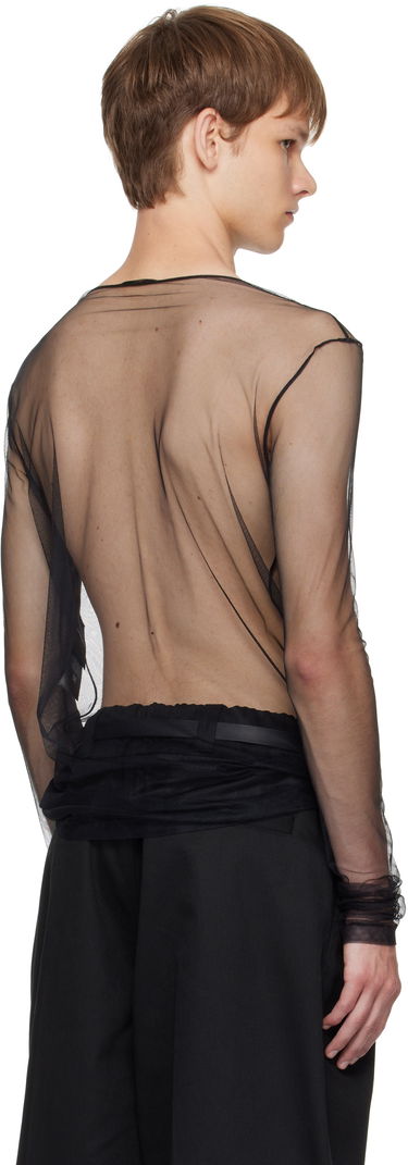 Majica kratkih rukava Ann Demeulemeester Ann Demeulemeester 'Angel Divine' Sheer Long Sleeve T-Shirt Crna | B0013163-FA585-099, 2