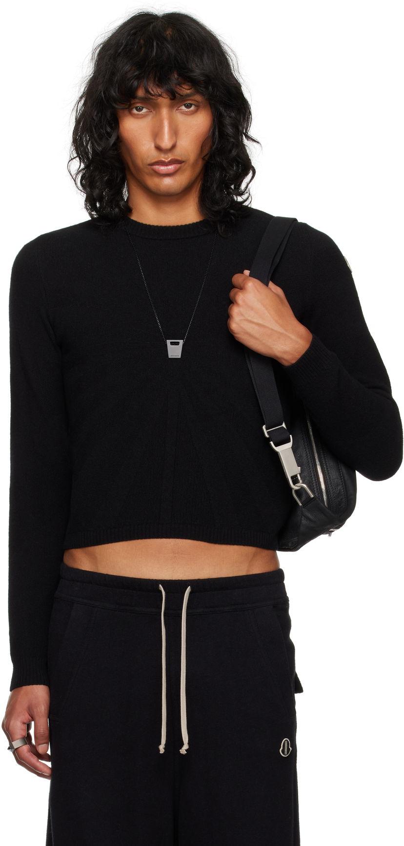 Džemper Rick Owens Round Neck Sweater Crna | MU02D9C01 M4281