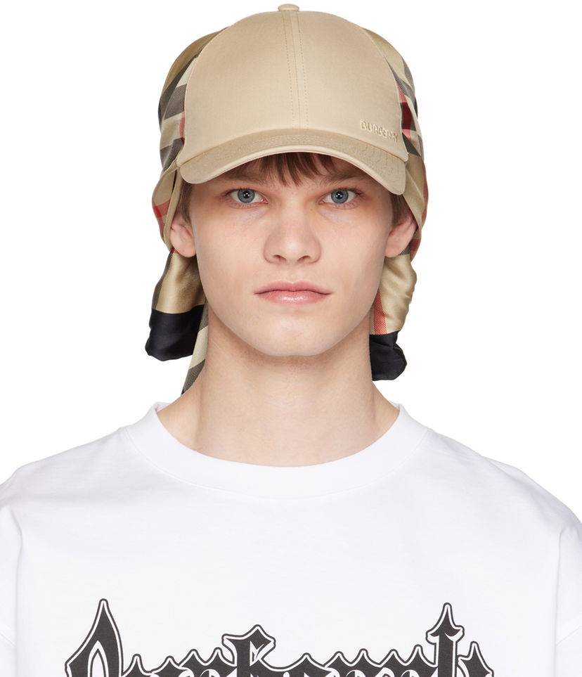 Šal Burberry Scarf Tie Cap Beige Bež | 8069219