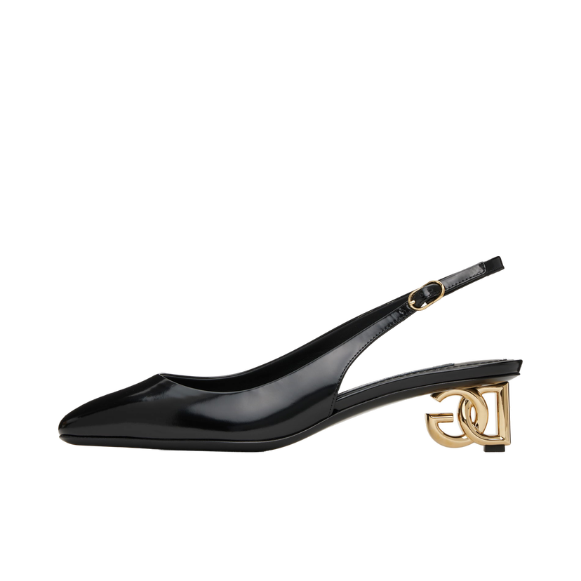 Tenisice i cipele Dolce & Gabbana Dolce&Gabbana Patent Leather Slingback Heels Crna | CG0913 A1037