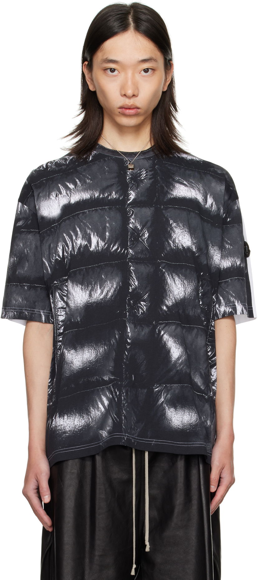 Majica kratkih rukava Moncler Moncler Genius x A$AP Rocky Glossy Padded Short Sleeve T-Shirt Crna | K24048C0000189AYW