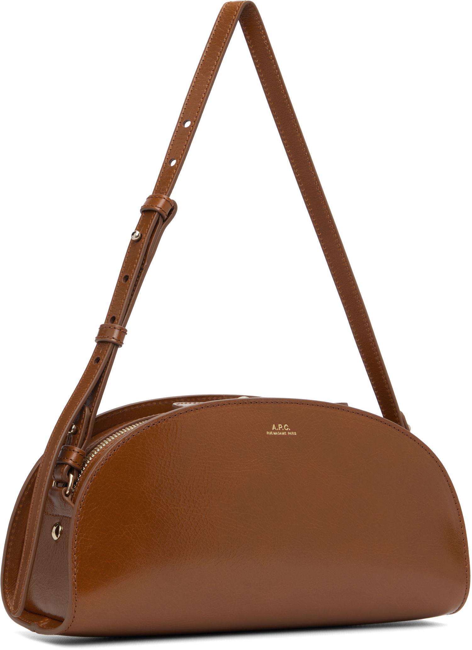 Torba za rame A.P.C. A.P.C. Demi-Lune Shoulder Bag Smeđa | PXCCK-F61997, 1