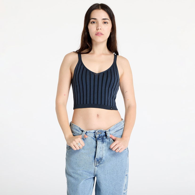 Majica bez rukava CALVIN KLEIN Plated Sweater Bralette Blue Plava | J20J224302 PPK