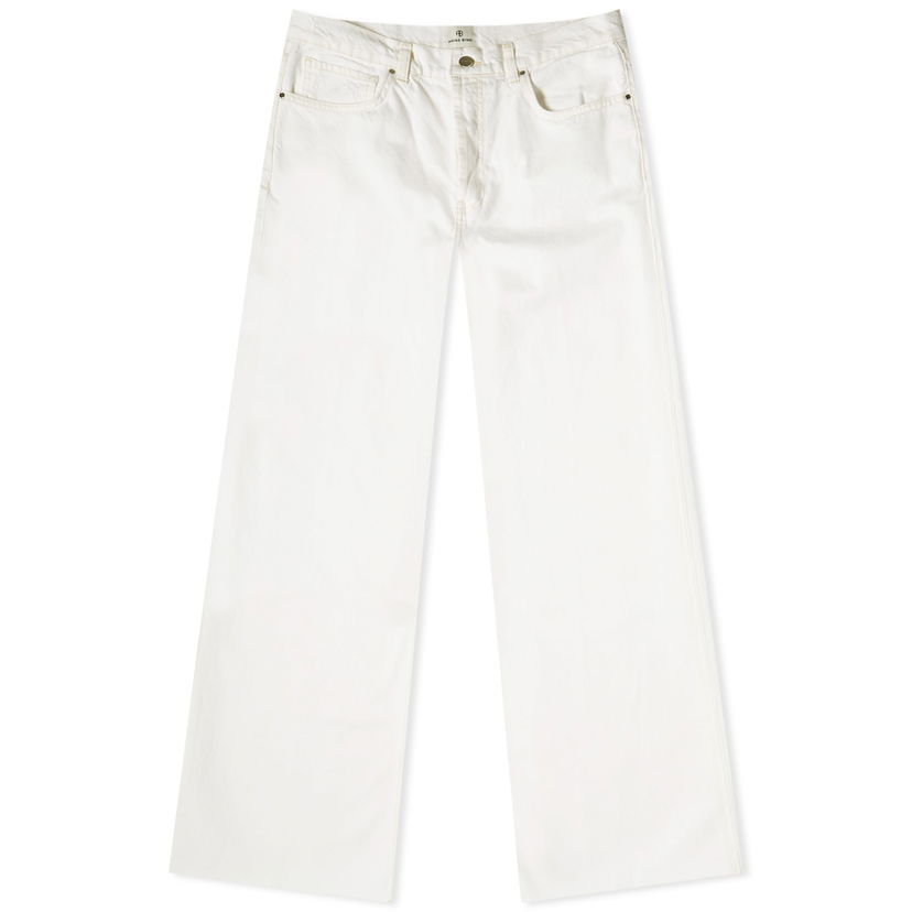 Jeans Anine Bing Hugh Ivory Wide Leg Jeans Bijela | A-06-7135-170