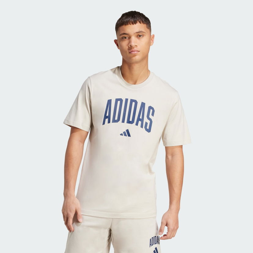 Majica kratkih rukava adidas Performance Collegiate Lineage Graphic Tee Bež | JM6415