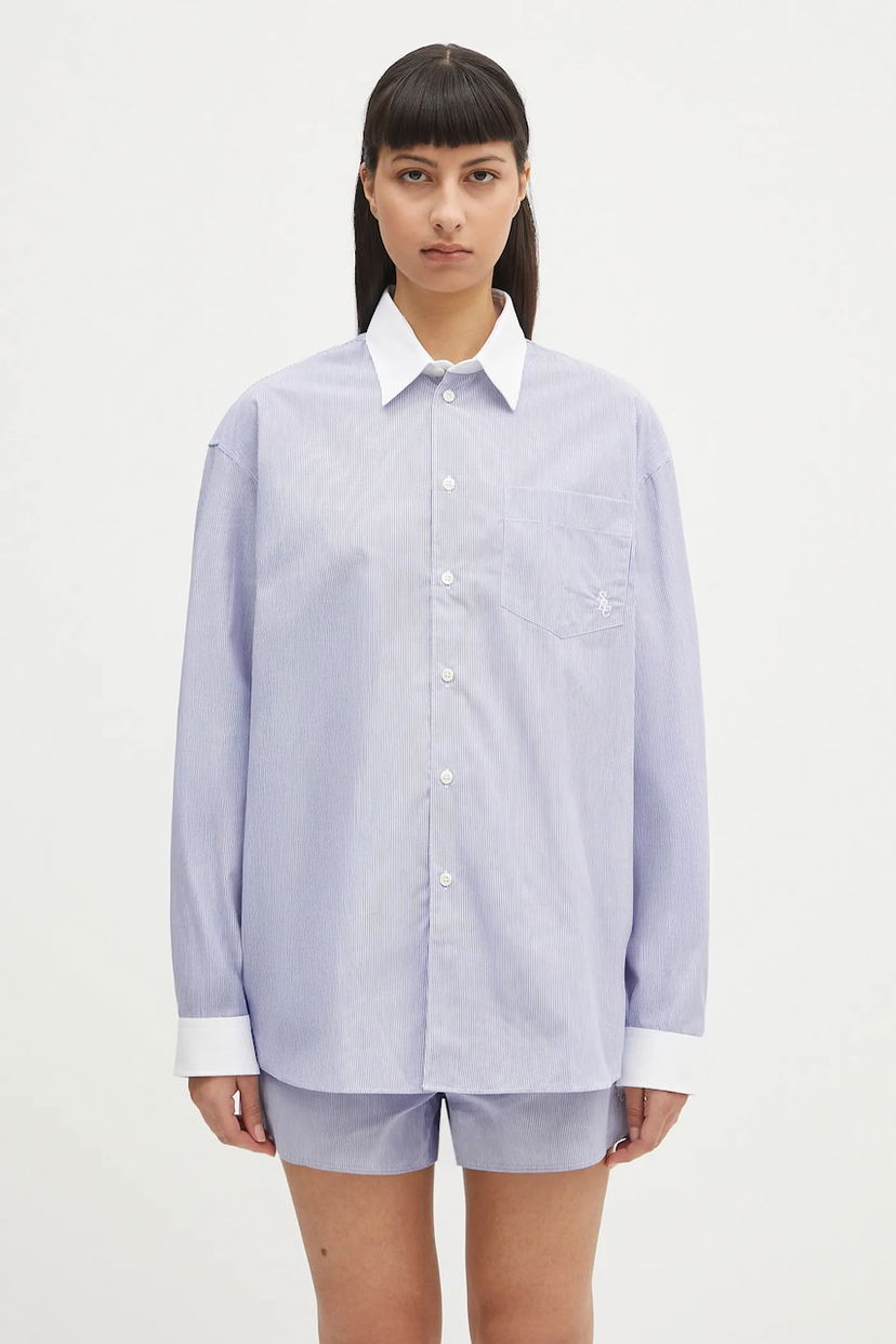 Košulja Sporty & Rich Sporty & Rich Src Oversized Relaxed Shirt Plava | SI019606302ST02