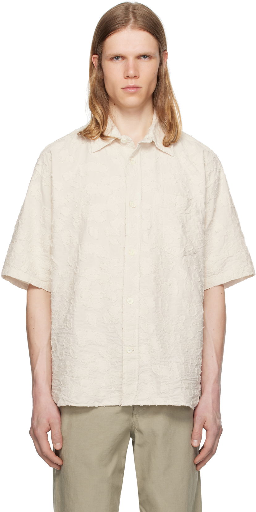 Košulja NORSE PROJECTS Norse Projects Mo Oversized Fil Coupe Short Sleeve Shirt Bež | N40-0830