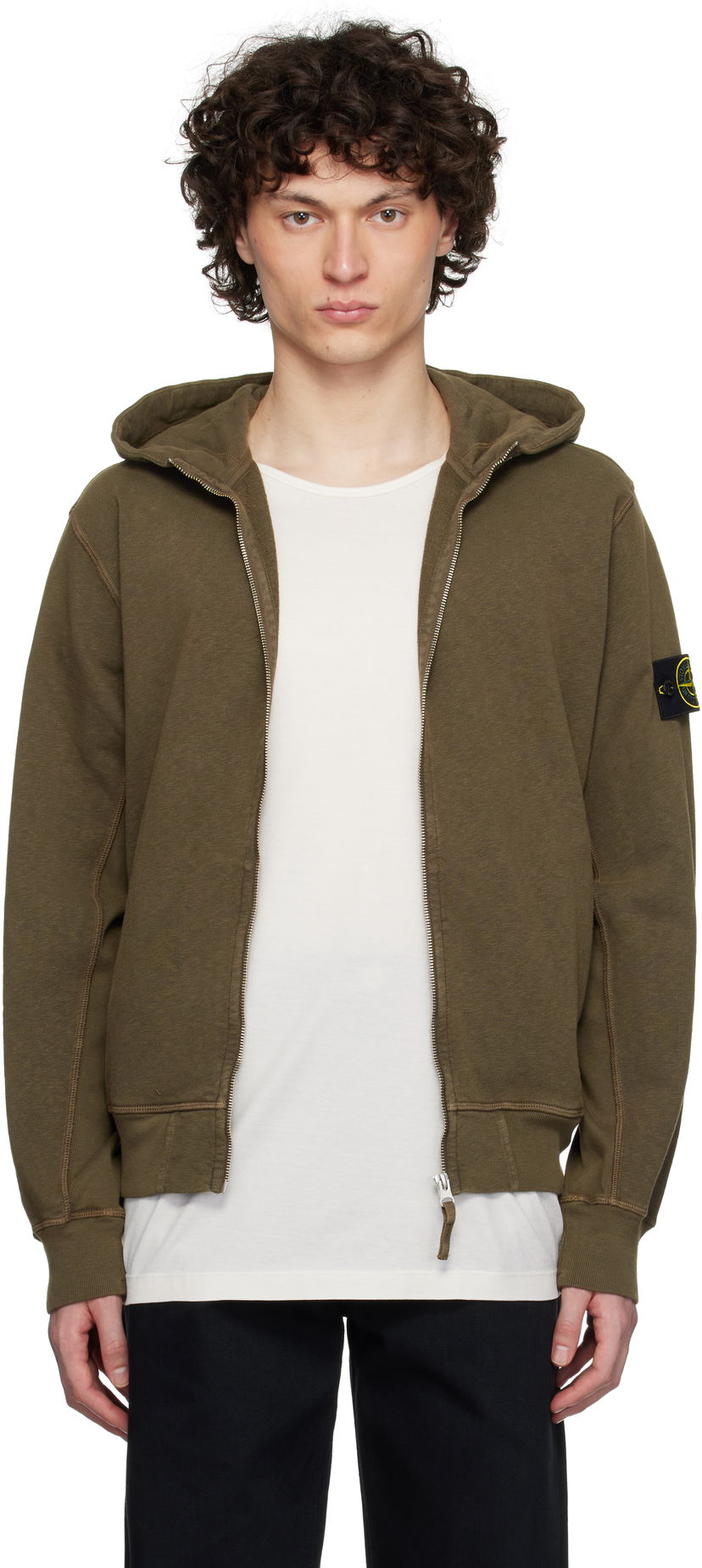 Dukserice Stone Island Stone Island Malfilé Fleece Hoodie Zelena | K1S15 6100021 S0060