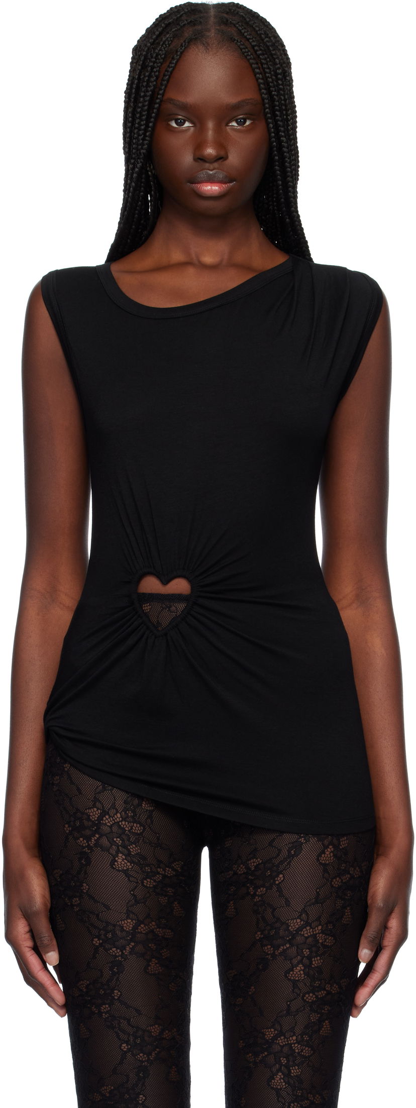 Majica bez rukava Ambush AMBUSH Heart Shape Tank Top Crna | 12115214