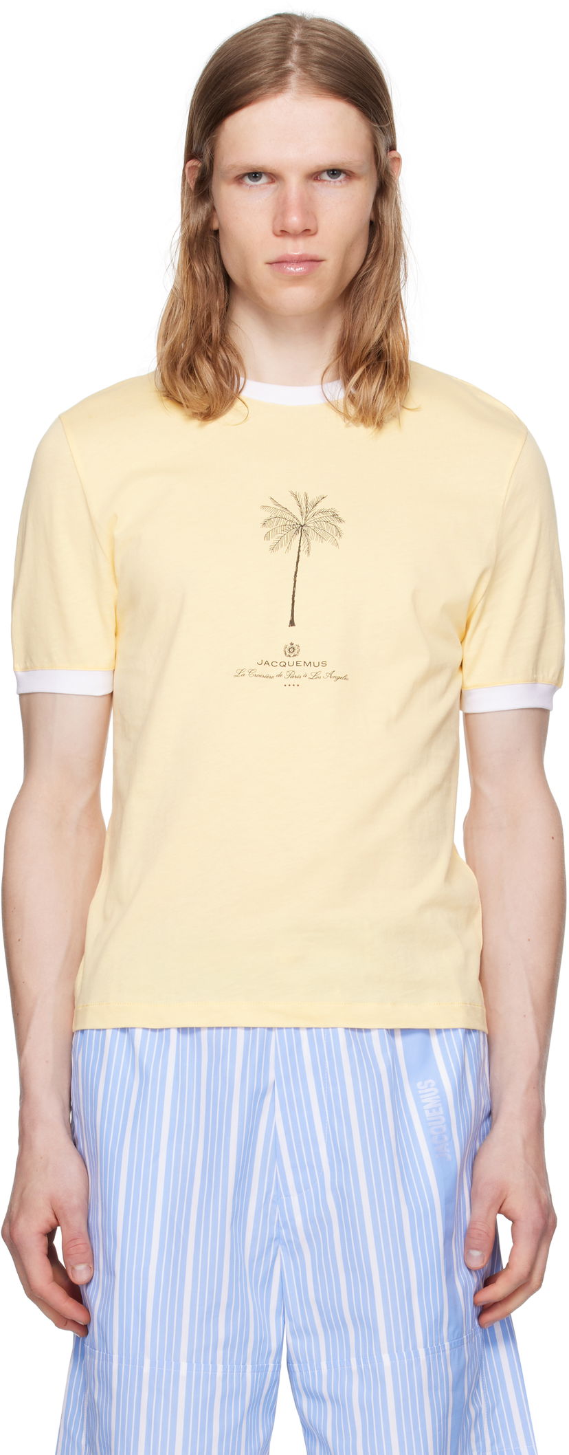 Majica kratkih rukava Jacquemus Jacquemus 'The Venice' T-Shirt Žuta | 25E255JS281-2463