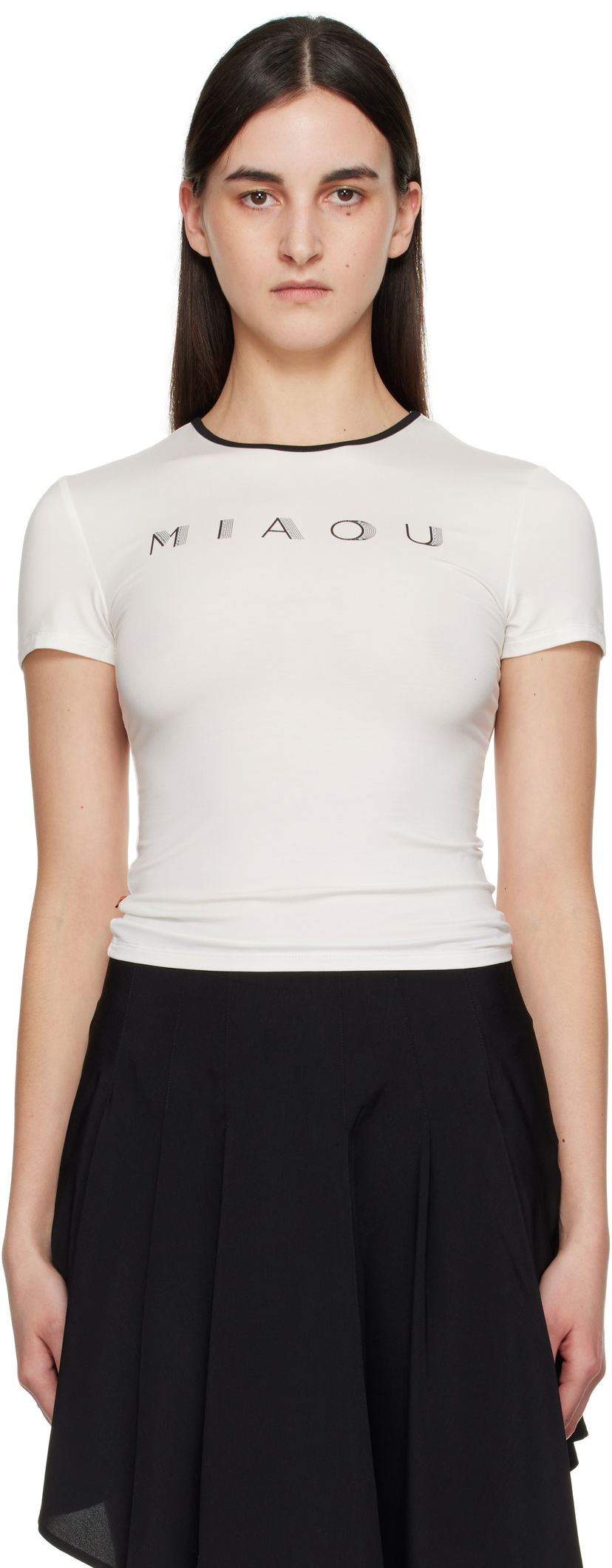 Majica kratkih rukava Miaou Miaou Mini T-Shirt Bijela | 7026JSYWHT
