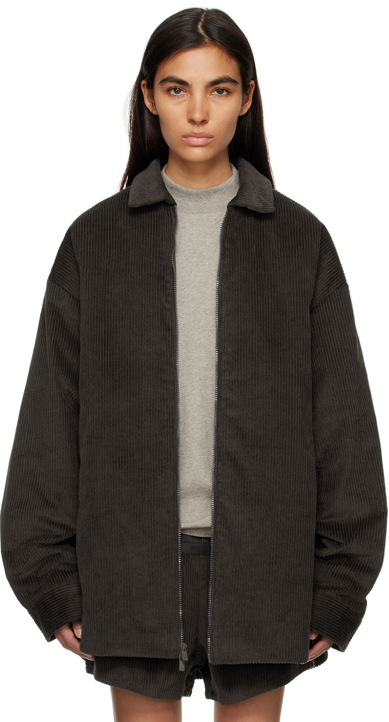 Bomber jakna Fear of God Shirttail Corduroy Relaxed-Fit Jacket Siva | 202BT224120F