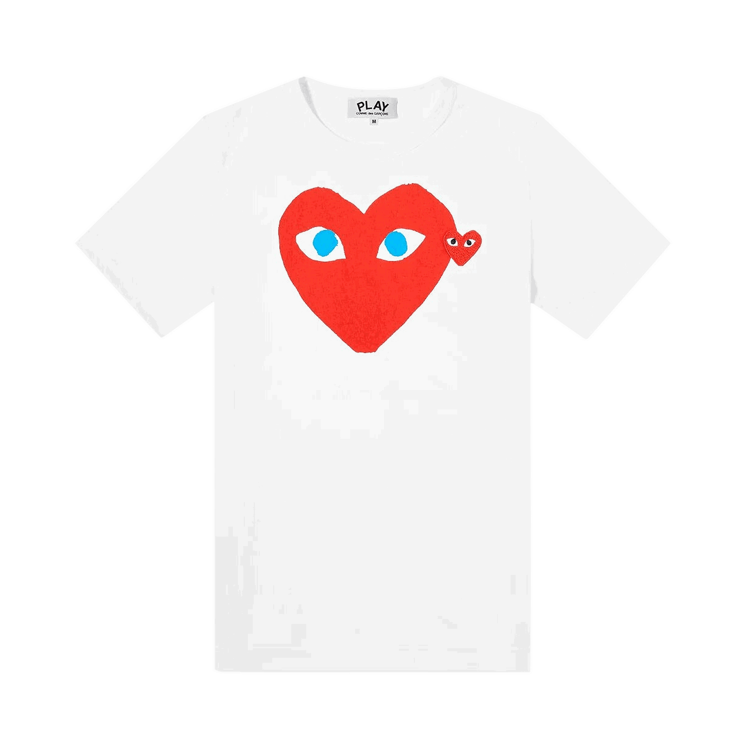 Majica kratkih rukava Comme des Garçons PLAY Double Heart Logo T-Shirt Bijela | P1T085, 0
