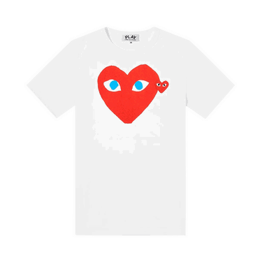 Majica kratkih rukava Comme des Garçons PLAY Double Heart Logo T-Shirt Bijela | P1T085, 0