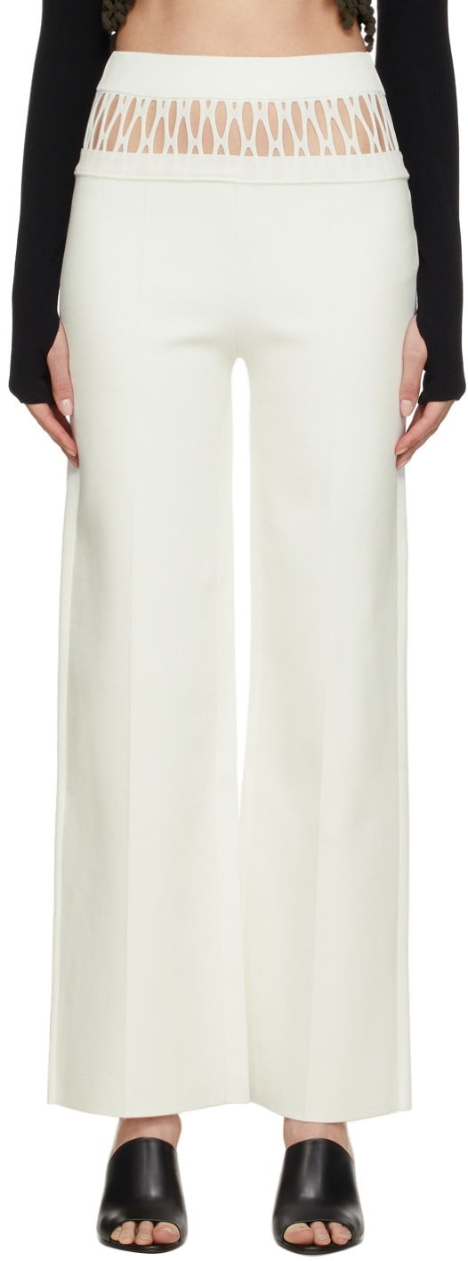 Hlače Dion Lee Dion Lee Fishnet Tailored Trousers Bijela | C7059S22