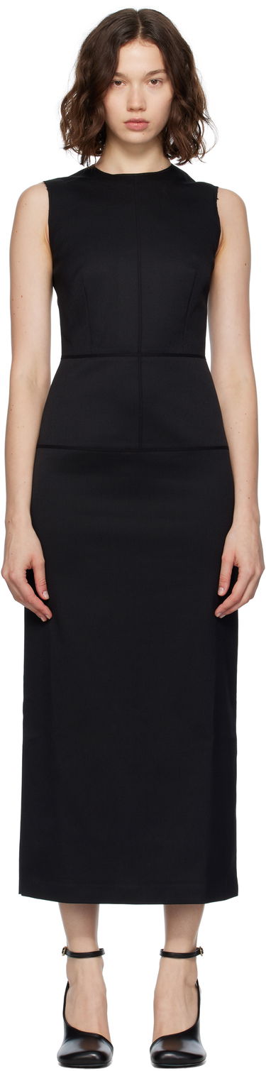 Haljina Maison Margiela MM6 Maison Margiela Tailoring Wool Maxi Dress Crna | S52DG0029 S47848, 0