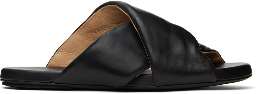 Tenisice i cipele Marsèll Marsèll Spanciata Twist Leather Slides Crna | M4468P010666