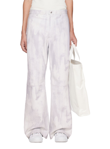 Hlače Acne Studios x SSENSE Leather Trousers Bijela | CK0072-