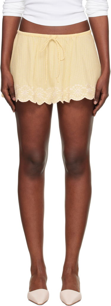 Suknja GUIZIO Guizio Maelle Gingham Miniskirt Žuta | P25304W167, 0