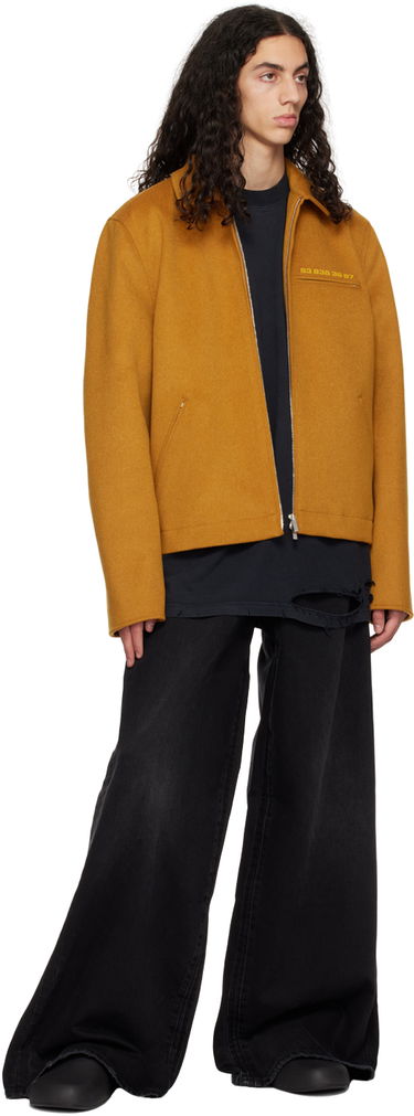 Jakna VETEMENTS VTMNTS Felted Zip-Up Jacket Žuta | VL14JA480M, 3