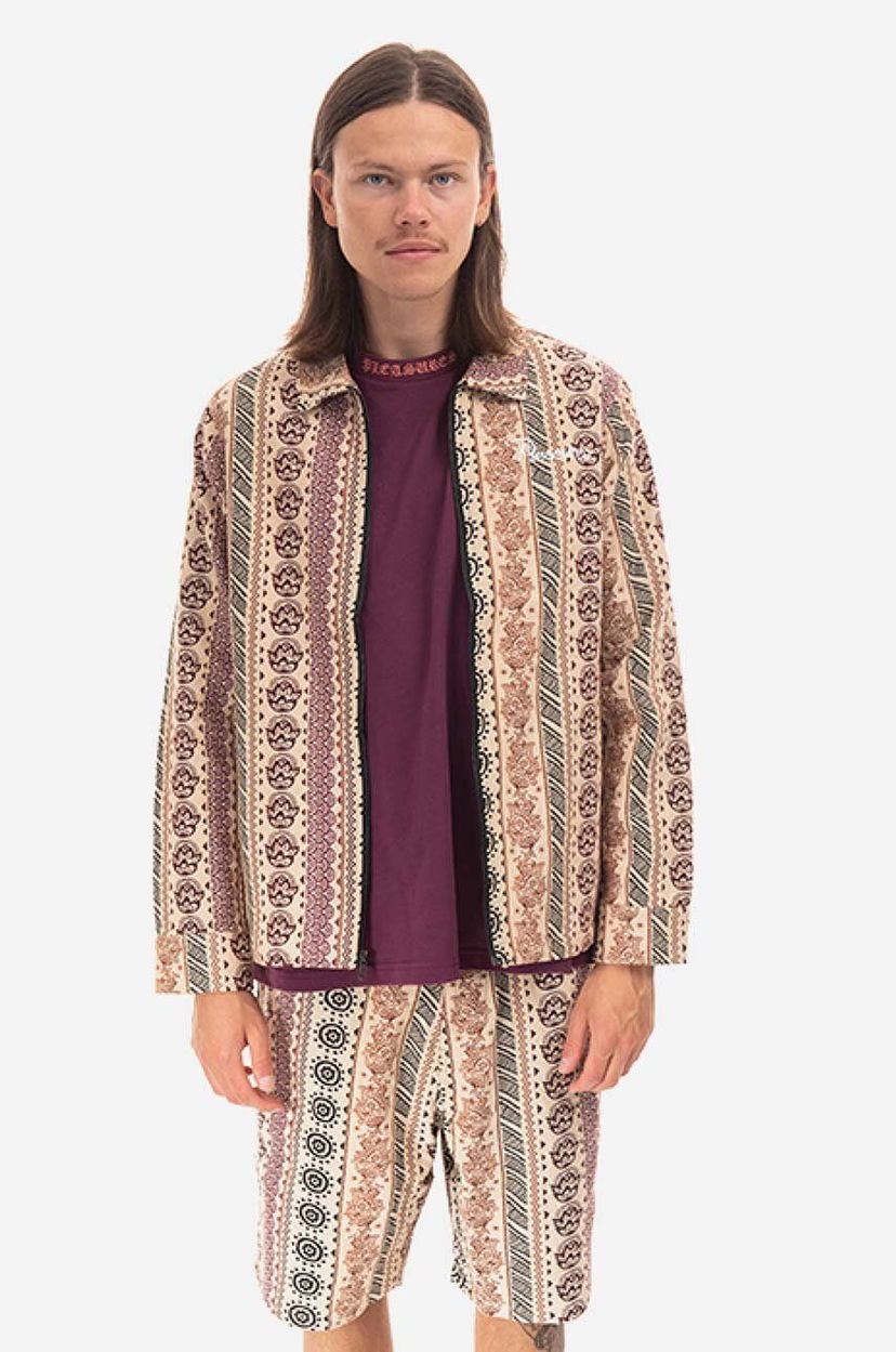 Jakna Pleasures Patterned Jacket Bež | P22F037