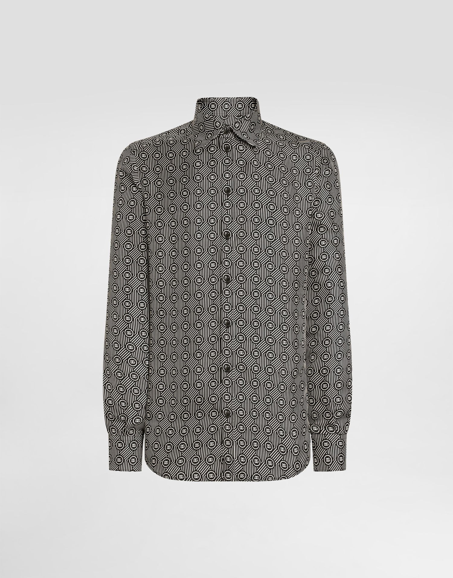 Košulja Dolce & Gabbana Dolce & Gabbana Silk Twill Martini Print Shirt Crna | G5MM4TIS1ZJHA8RN, 0