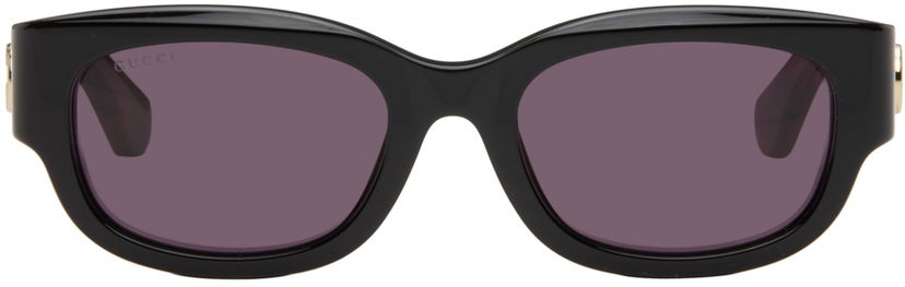 Sunčane naočale Gucci Black & Red Specialized Fit Oval Sunglasses Crna | GG1667SK-003
