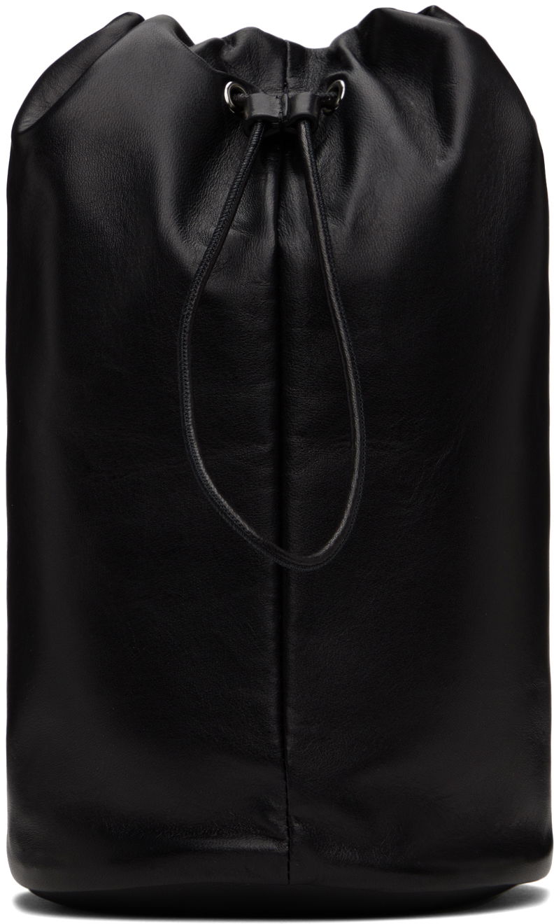 Tote bag The Row Leather Drawstring Pouch Crna | W1336-L100