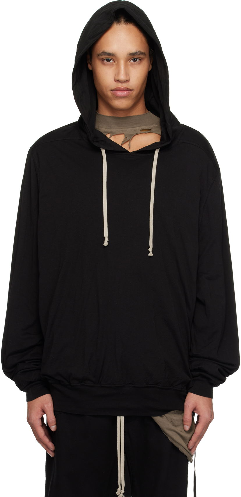 Dukserice Rick Owens Rick Owens DRKSHDW Hollywood Oversized Hoodie Crna | DU01E3262 BHDB
