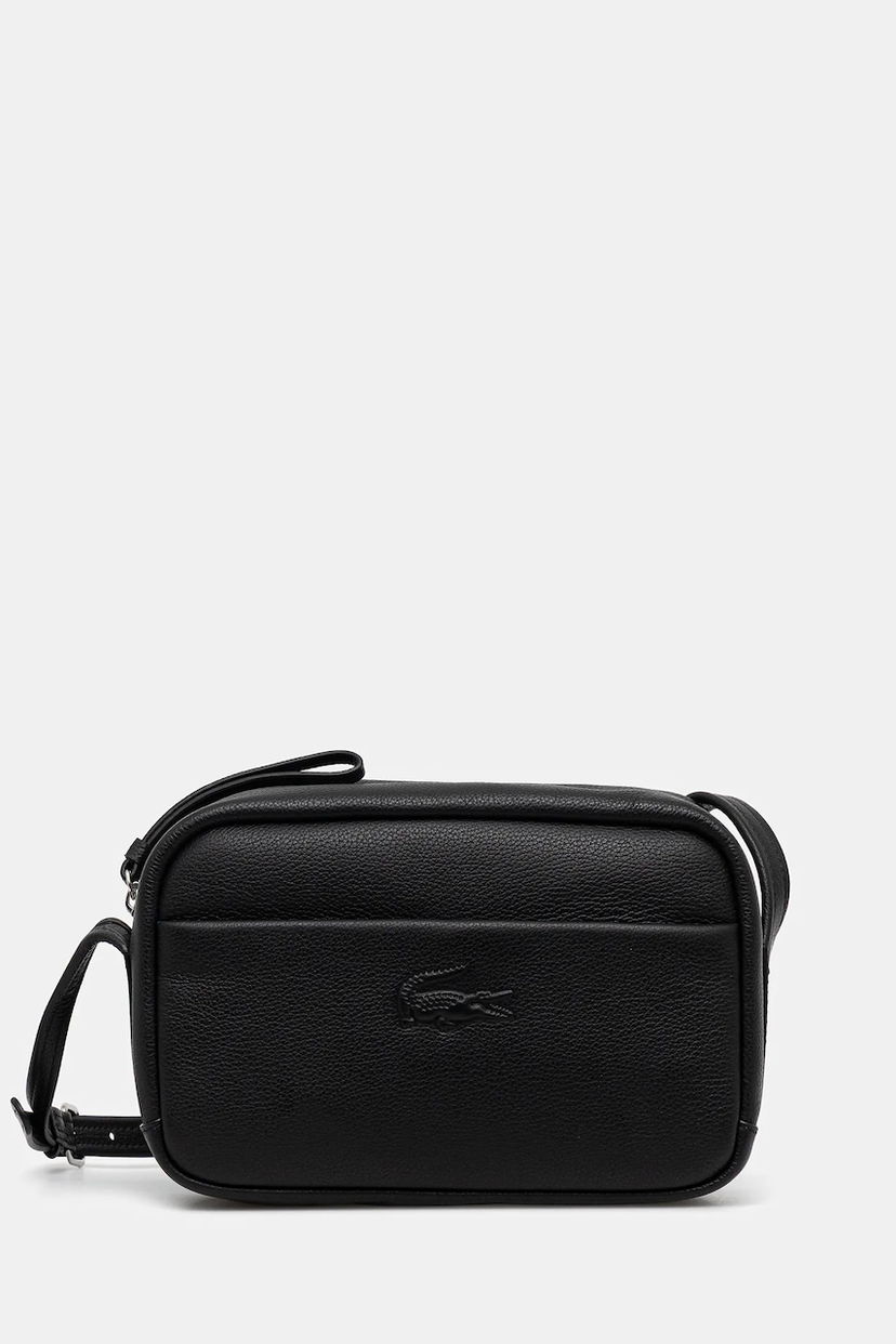 Ručna torbica Lacoste Lacoste Leather Crossbody Bag Crna | NF4506IE