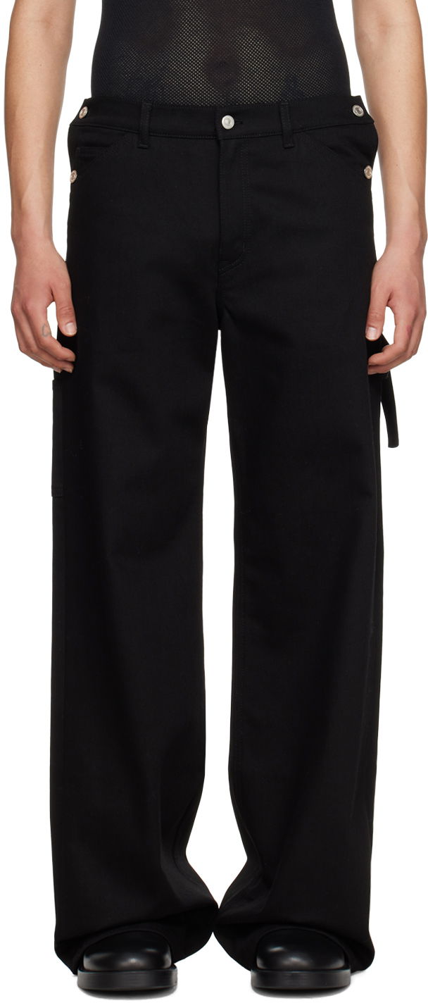 Cargo hlače Courrèges Courrèges Sailor Jeans Crna | 124DPA188DE0020