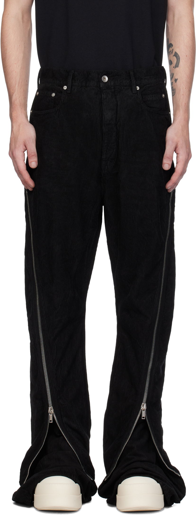 Hlače Rick Owens Bolan Banana Trousers Crna | DU02D2363 MCF