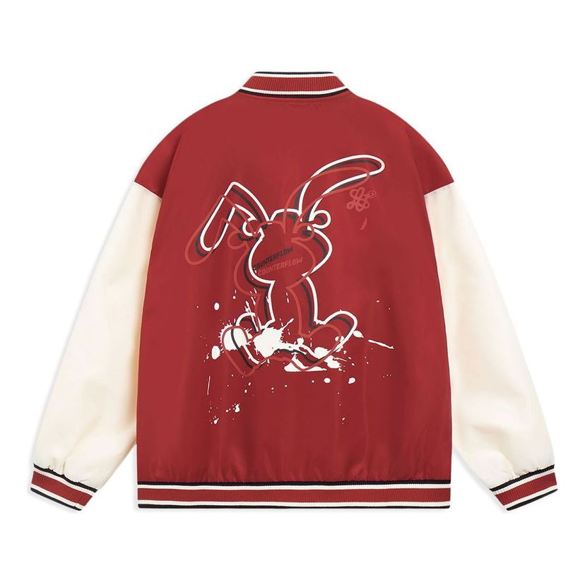 Bomber jakna Li-Ning Counterflow Graphic Baseball Jacket Crvena | AJDT491-3